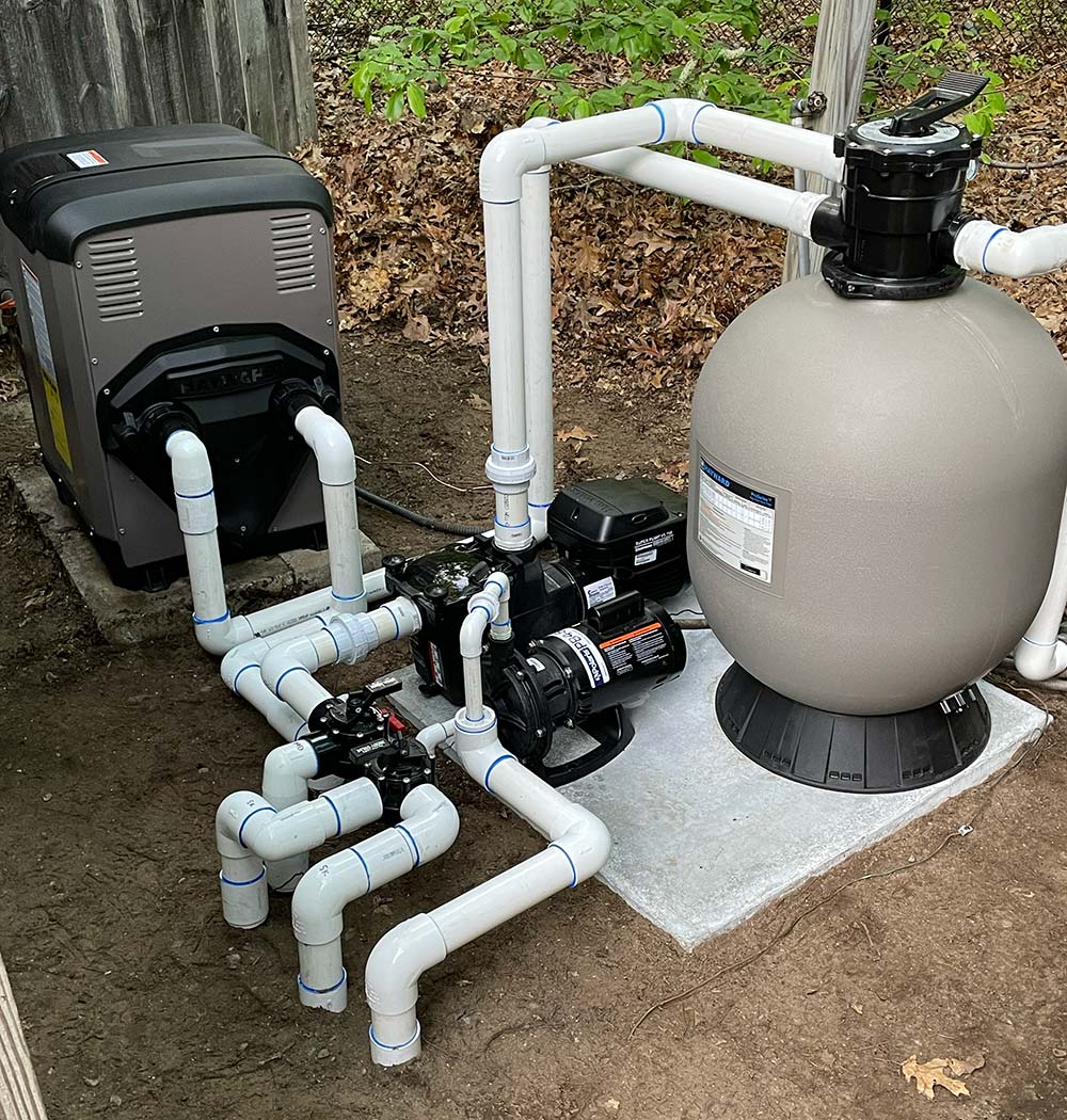 pool pump equipment set-up